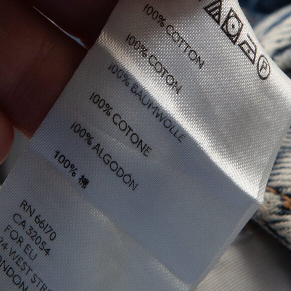 Free People "My Own Lane" Jeans Straight Leg Acid Washed High Waist Blue Size 28 - Picture 4 of 7